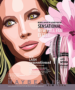 illustration ad maybelline